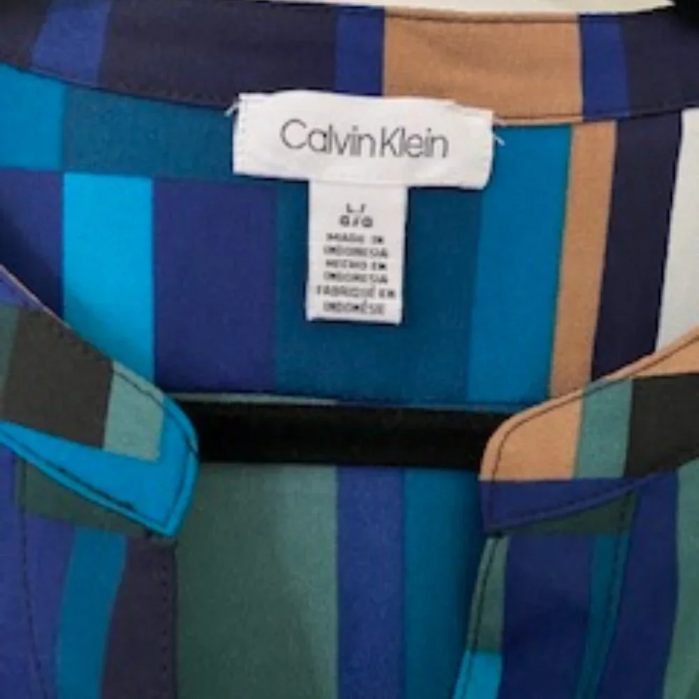 Calvin Klein Multiprint Dress Shirt - Size Large - Picture 2 of 3